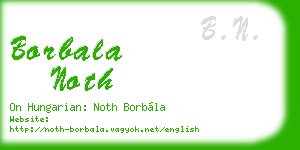 borbala noth business card